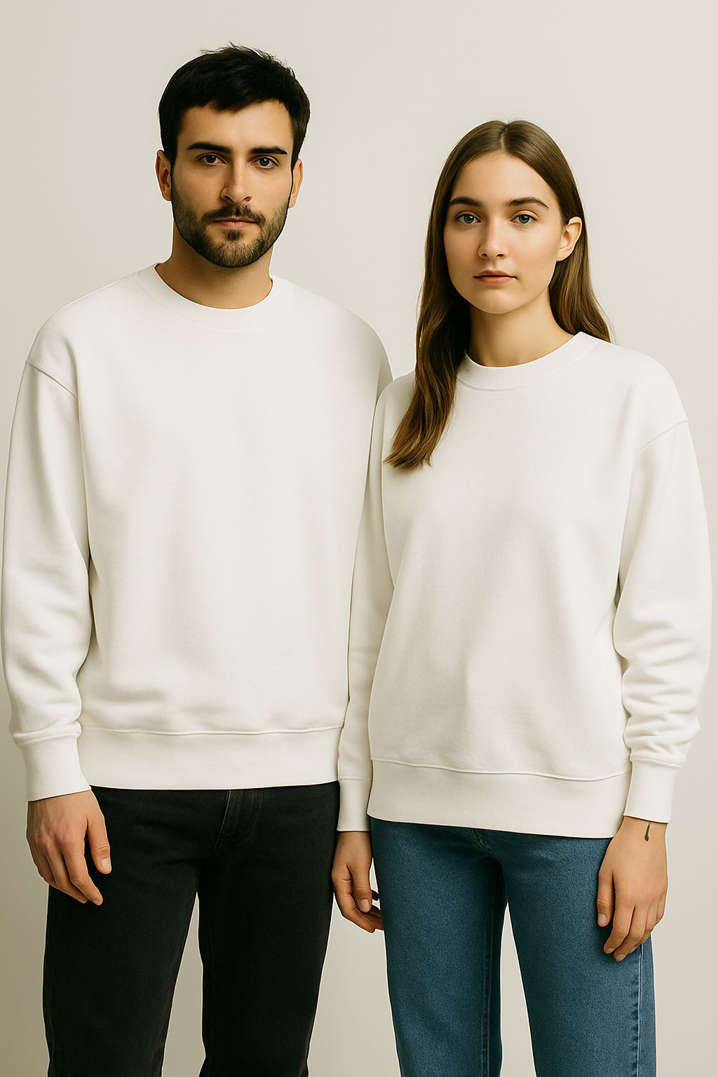 Buzo Cuello Redondo Blanco