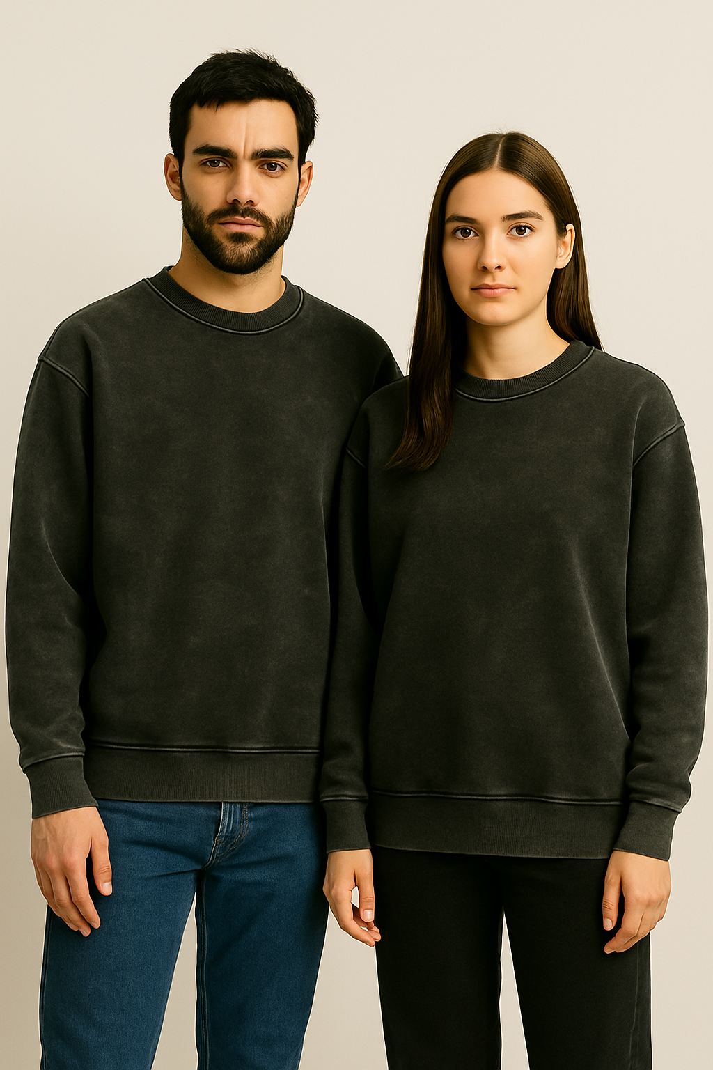 Buzo Cuello Redondo Stone Wash