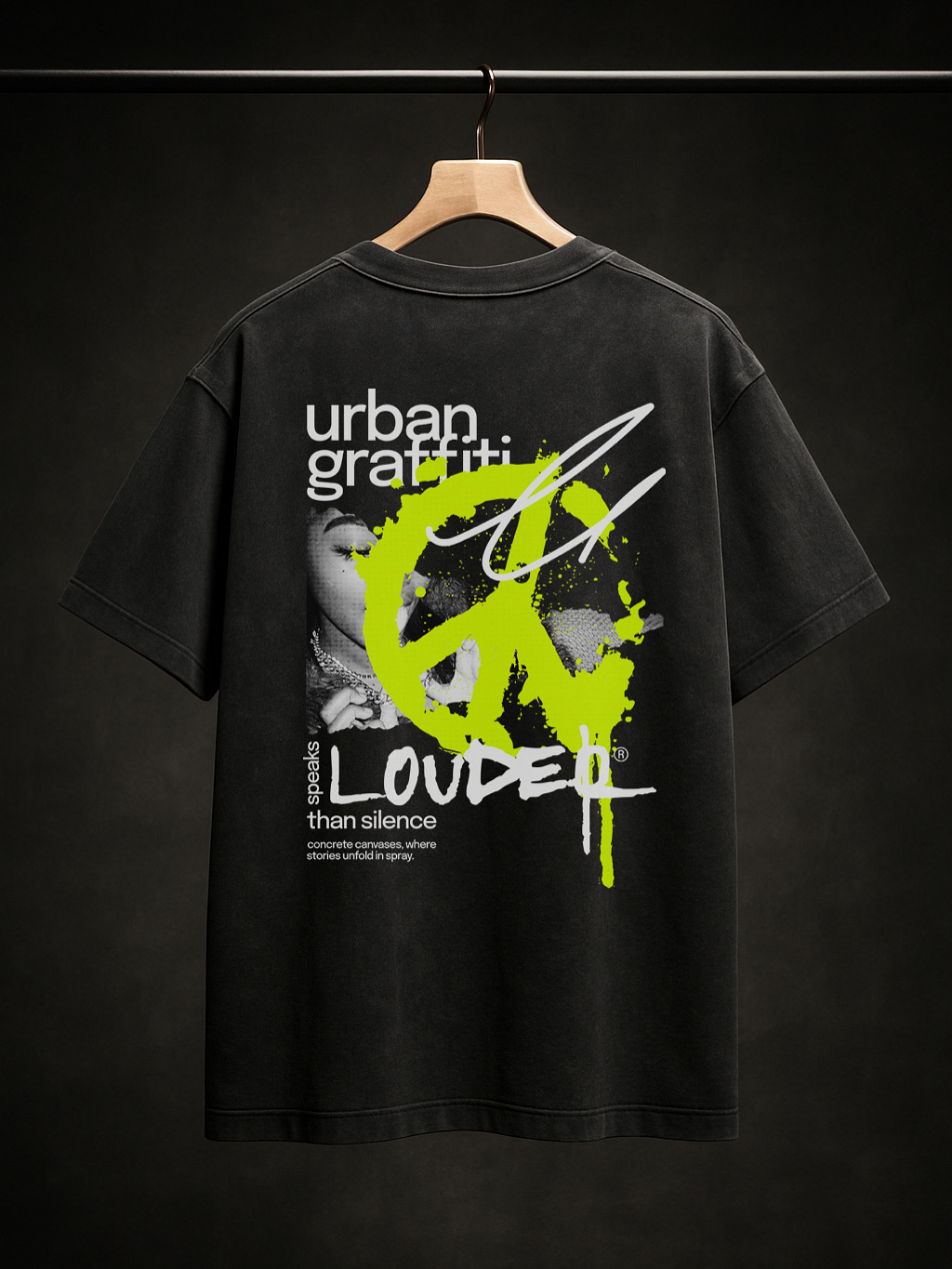 Remera con diseño urban graffiti personalizada